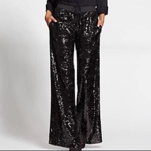 Sequin Wide Leg Pants from NY&CO Gabrielle Union Collection Black